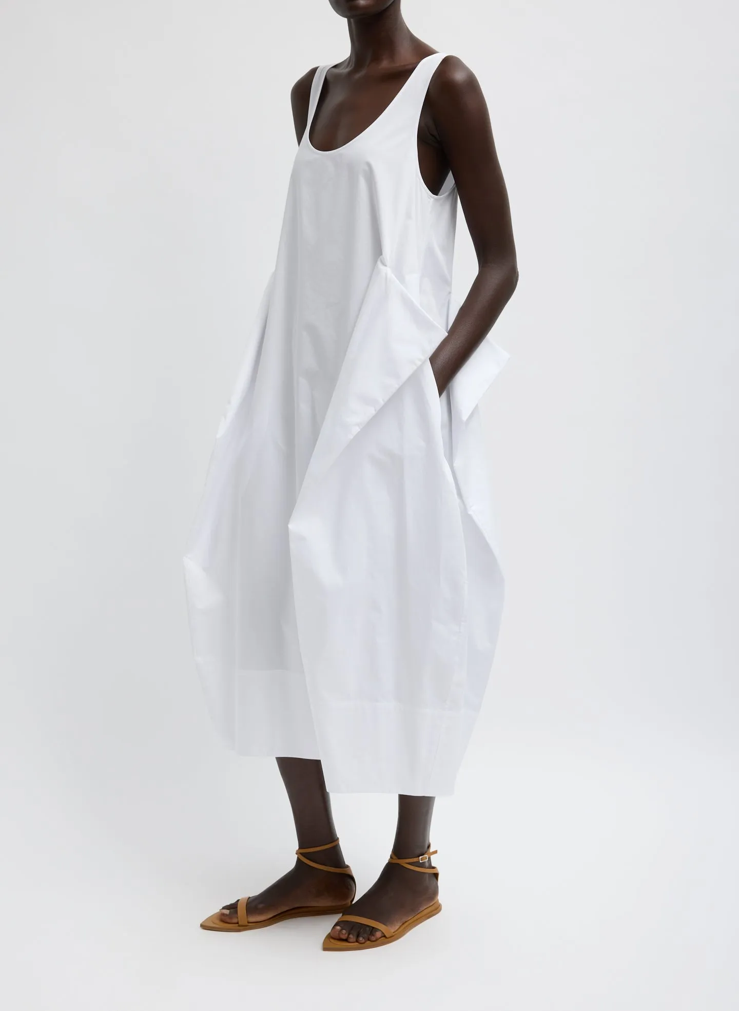Eco Poplin Tank Dress sold by Tibi product image thumbnail 2