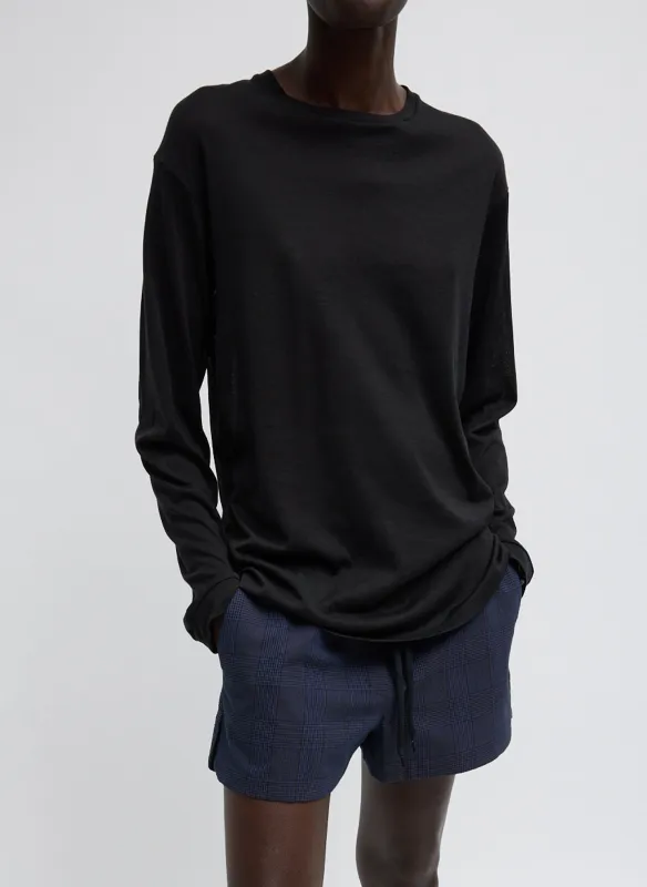 Sheer Crepe Knit Crewneck Unisex Long Sleeve T-Shirt made by Tibi