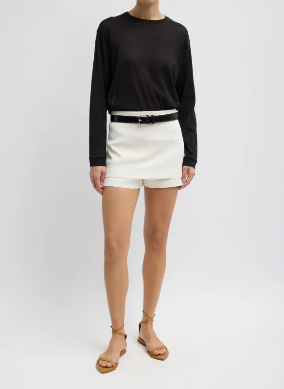 Creased Stretch Crepe Skort made by Tibi