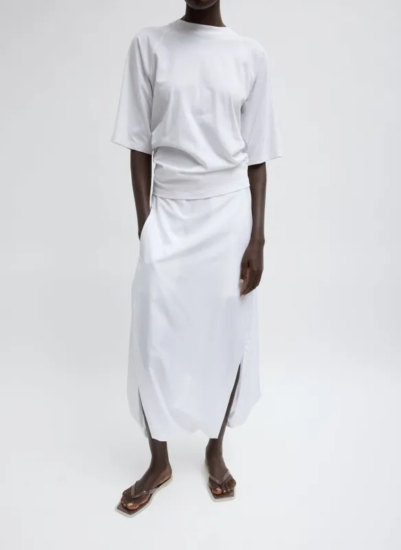 Summer Nylon Flat Front Jalouise Skirt made by Tibi