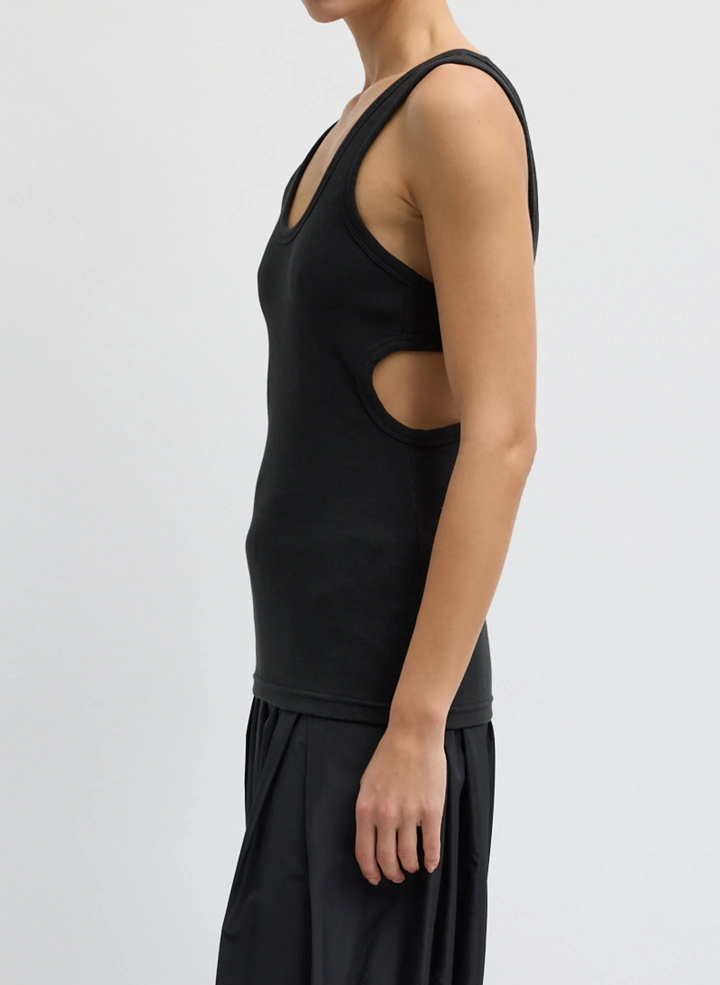 Ribbed Racerback Tank sold by Tibi product image thumbnail 3