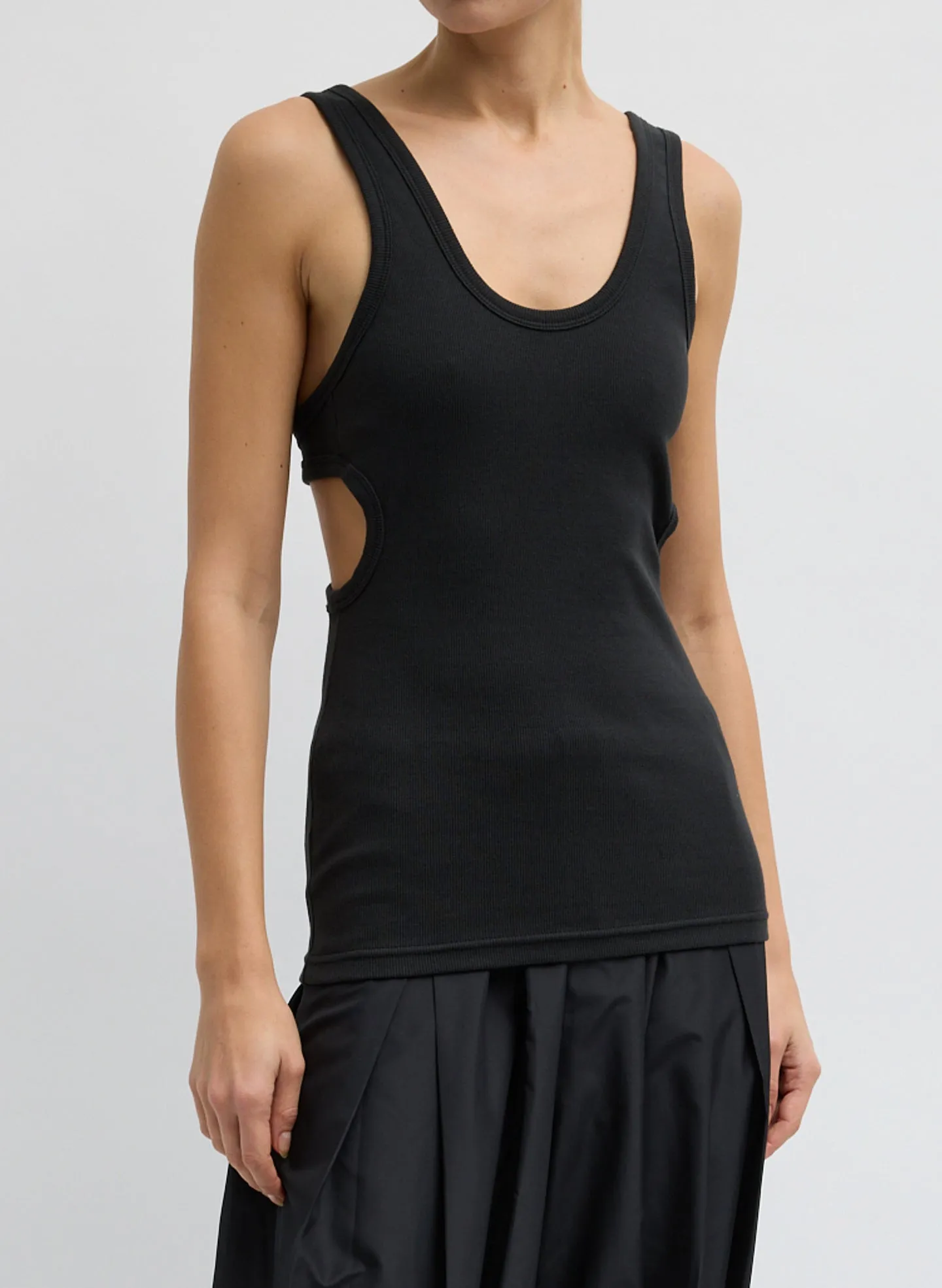 Ribbed Racerback Tank sold by Tibi product image thumbnail 2