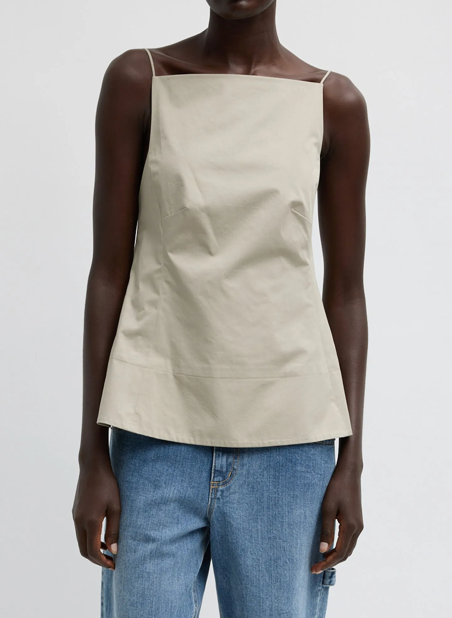 Eco Poplin Strappy Open Back Top sold by Tibi