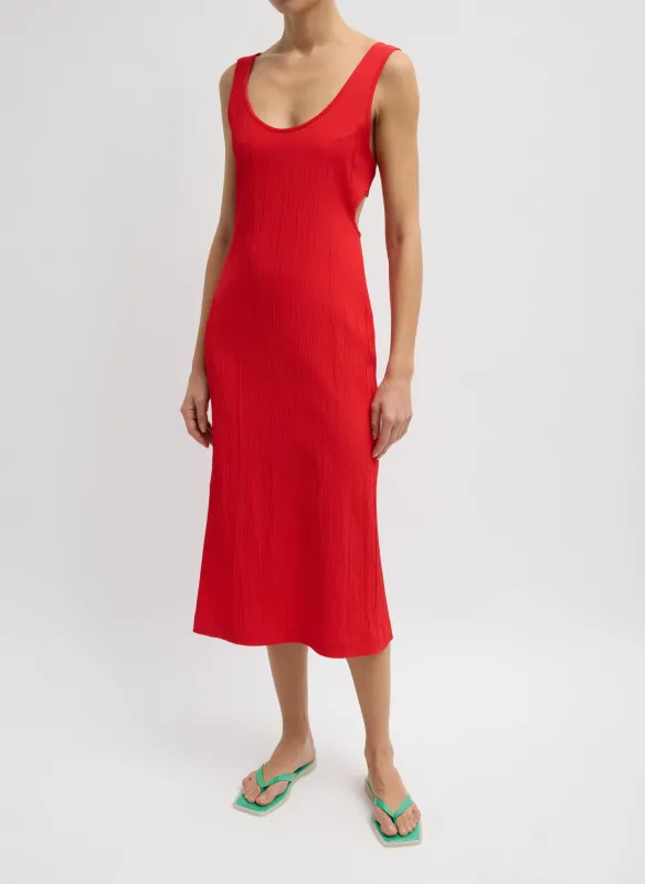 Creased Stretch Crepe Racerback Dress made by Tibi