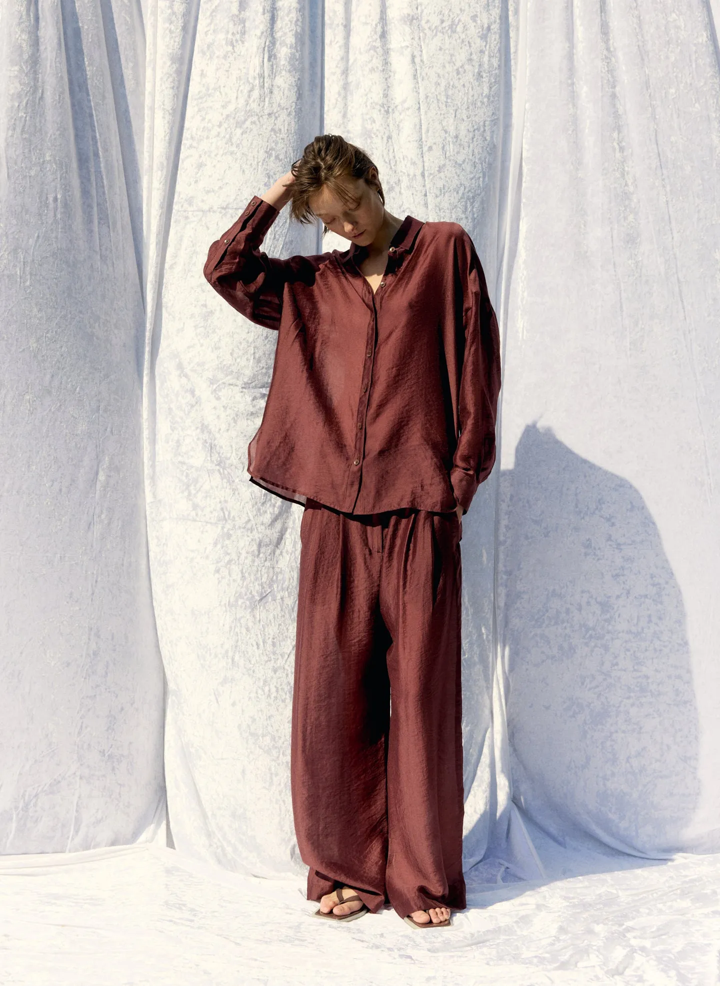Summer Voile Oversized Shirt sold by Tibi product image thumbnail 2