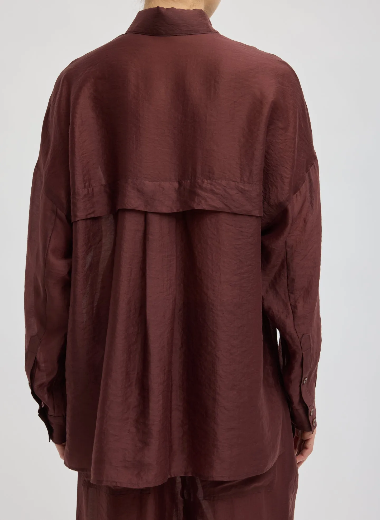 Summer Voile Oversized Shirt sold by Tibi product image thumbnail 4
