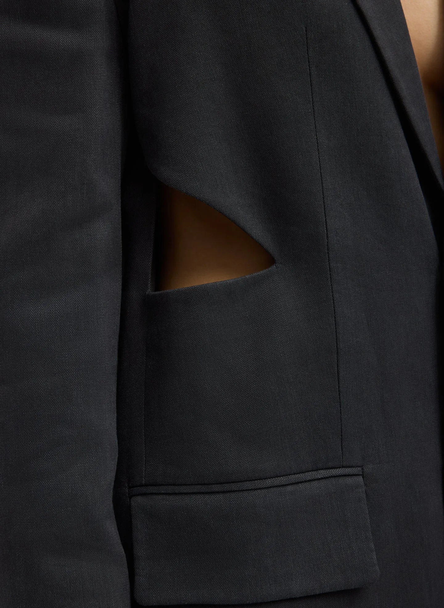 Stretch Linen Viscose Side Cut Blazer sold by Tibi product image thumbnail 4