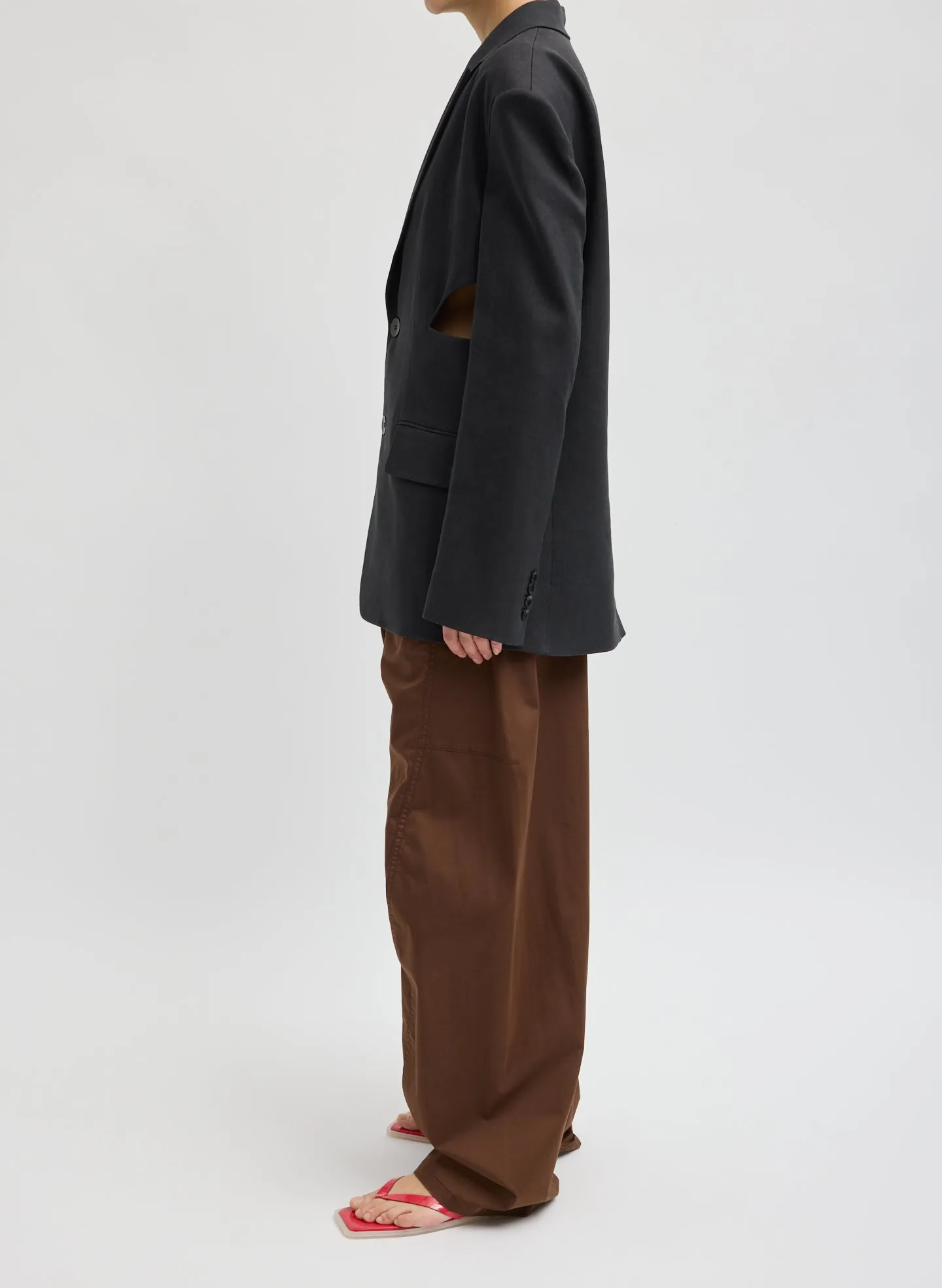 Stretch Linen Viscose Side Cut Blazer sold by Tibi product image thumbnail 2