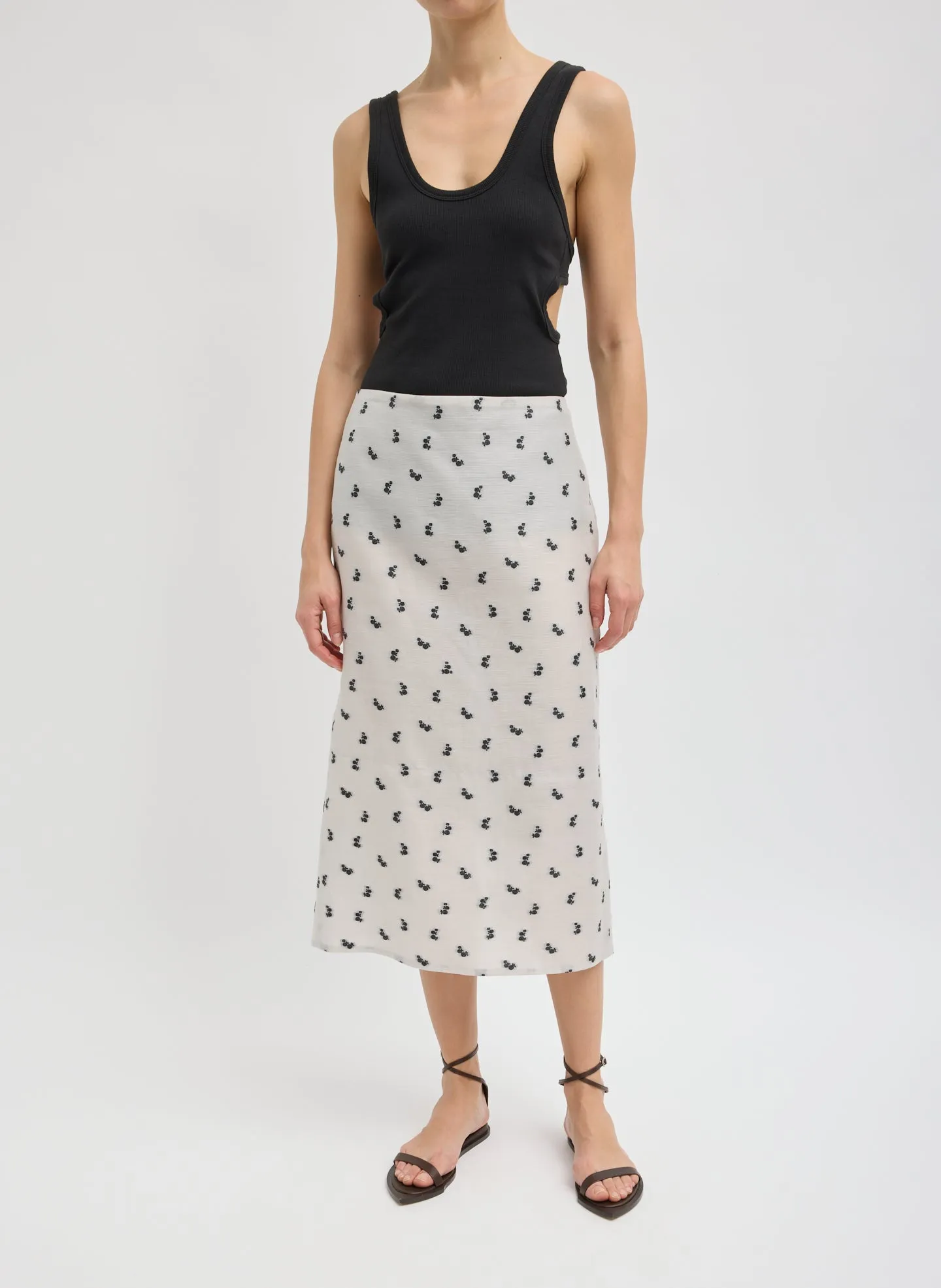 Silk Gazar Jacquard Pencil Skirt sold by Tibi