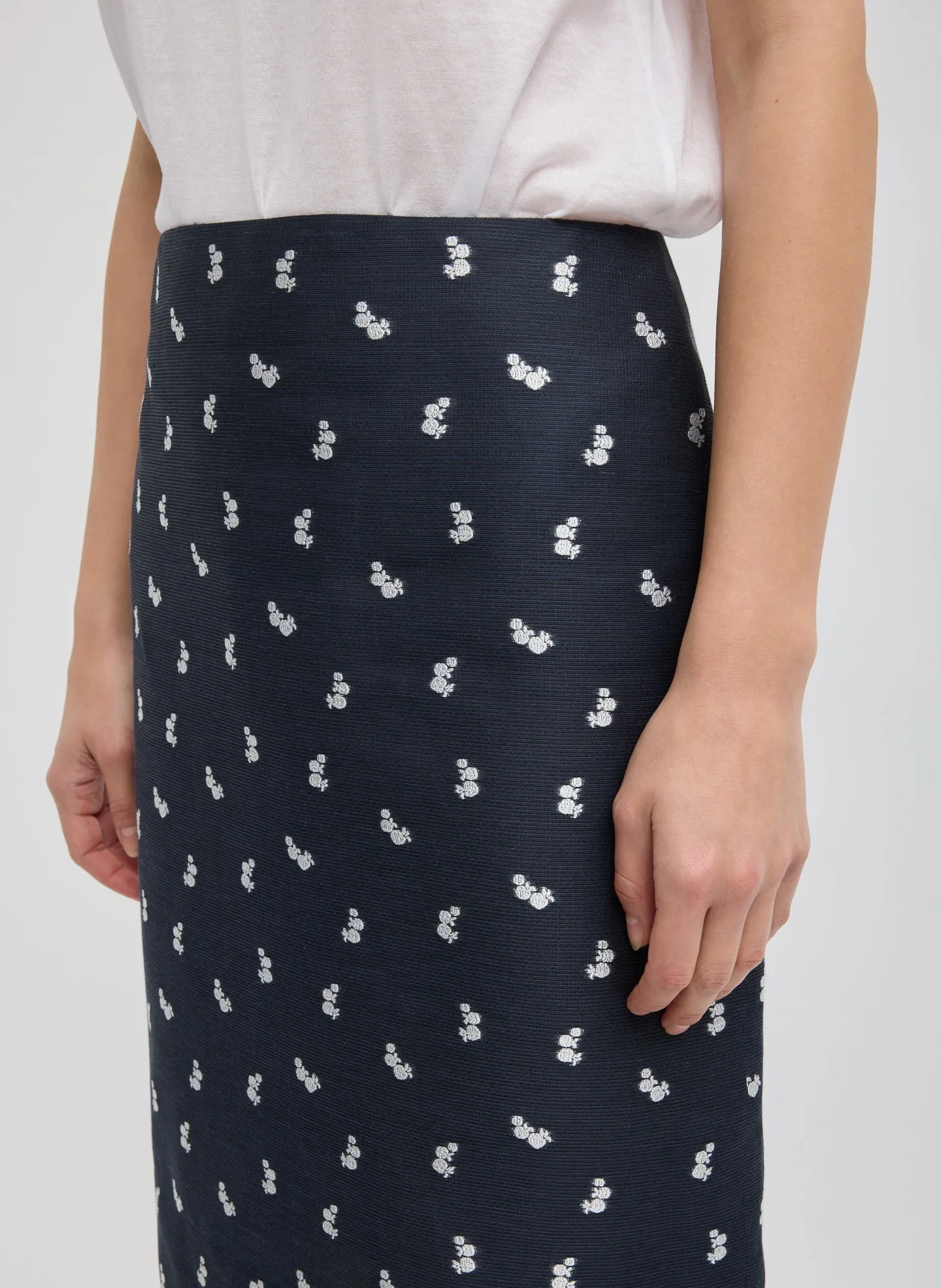 Silk Gazar Jacquard Pencil Skirt sold by Tibi product image thumbnail 4
