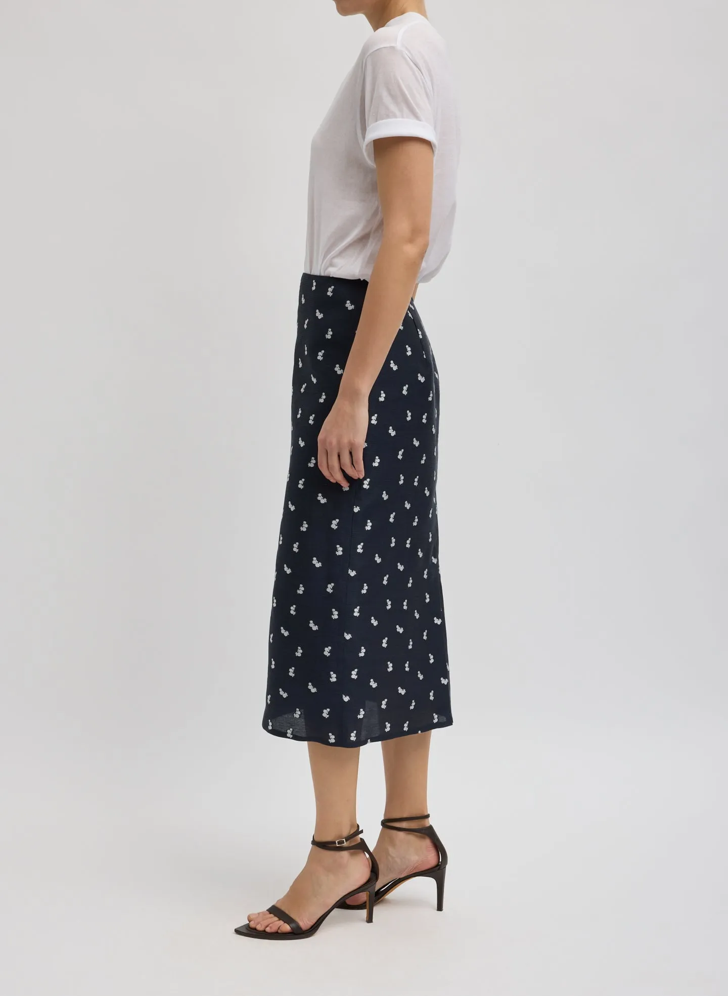 Silk Gazar Jacquard Pencil Skirt sold by Tibi product image thumbnail 2