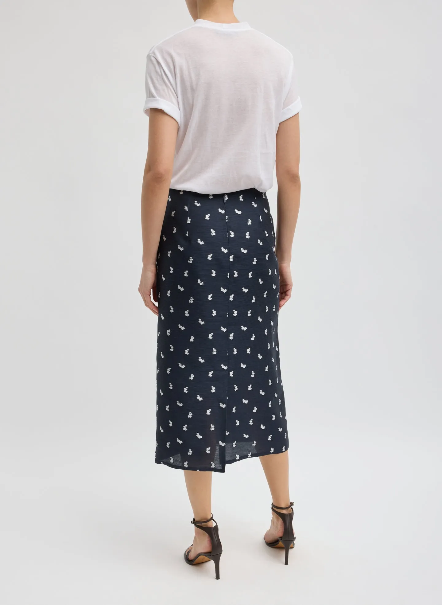 Silk Gazar Jacquard Pencil Skirt sold by Tibi product image thumbnail 3