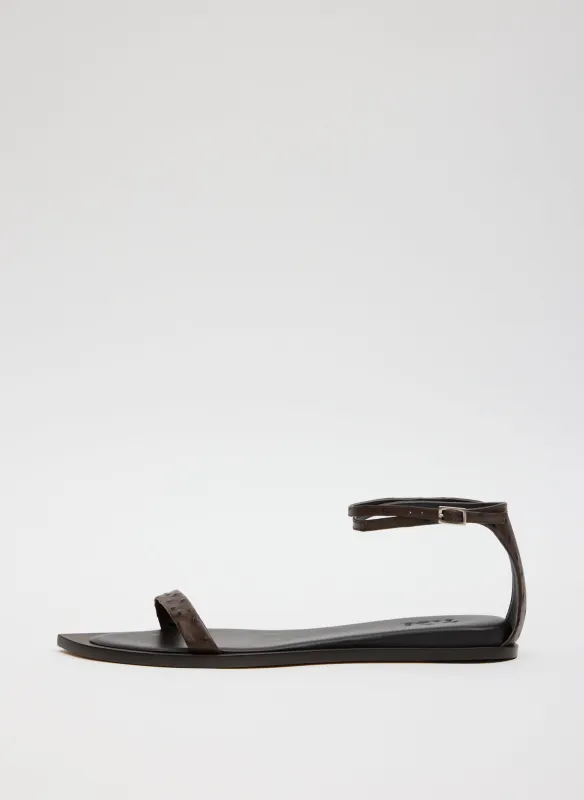 Ostrich Print Aldwyn Sandal made by Tibi