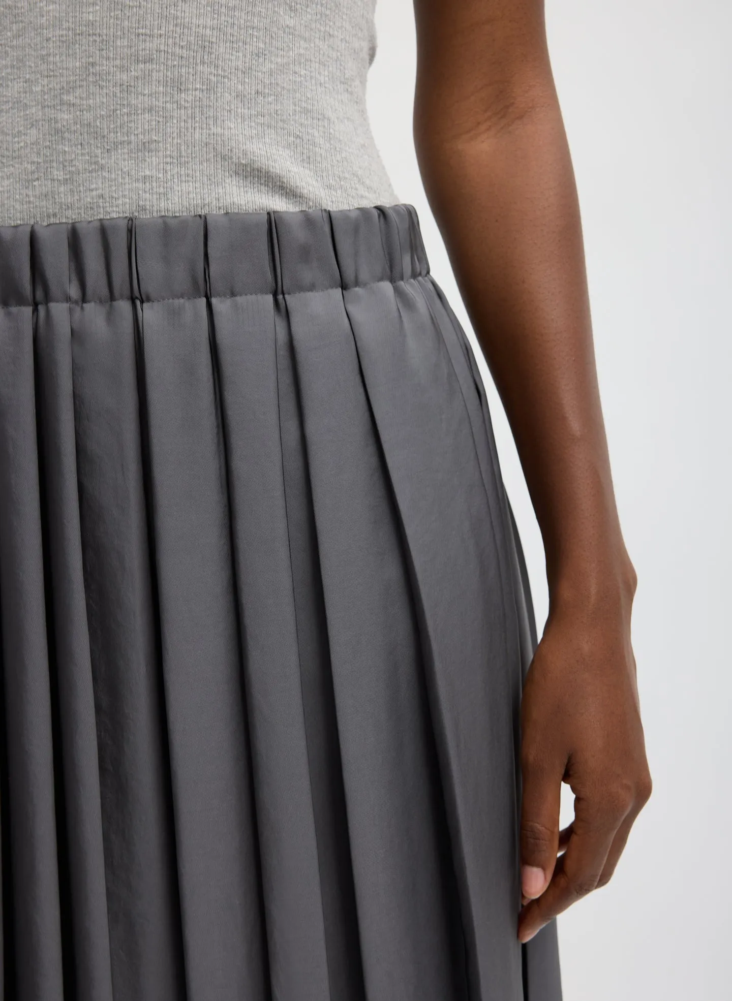 Feather Weight Pleated Pull On Skirt sold by Tibi product image thumbnail 4