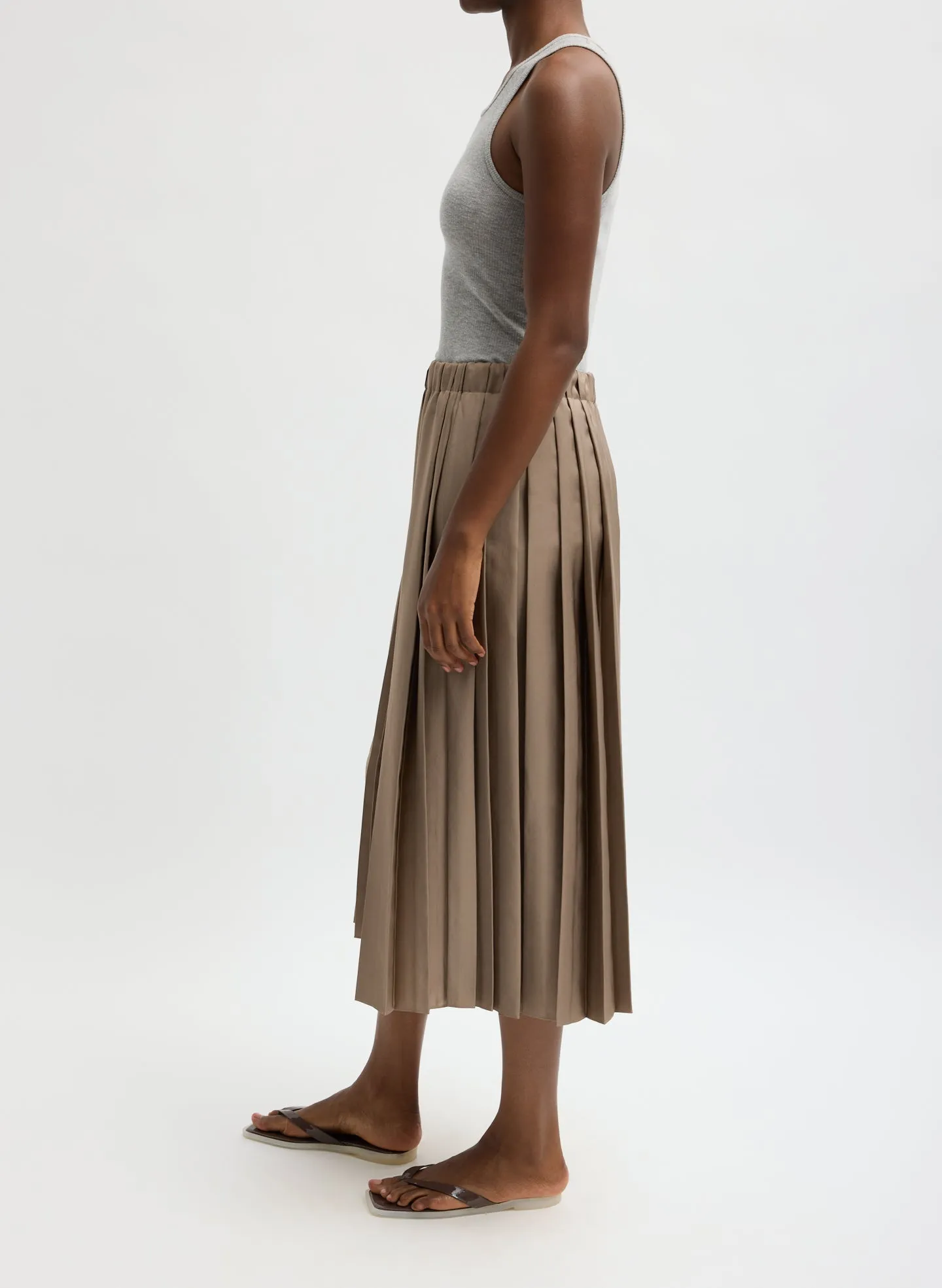 Feather Weight Pleated Pull On Skirt sold by Tibi product image thumbnail 2