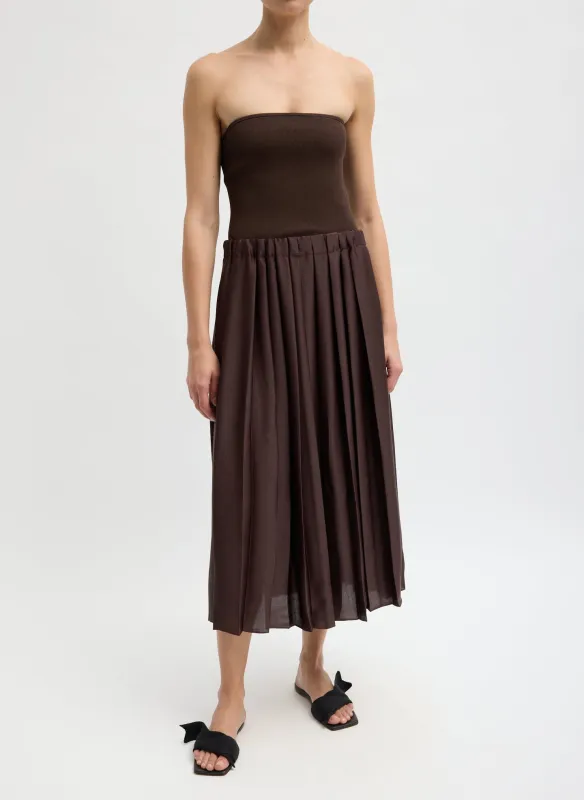 Feather Weight Pleated Pull On Skirt made by Tibi