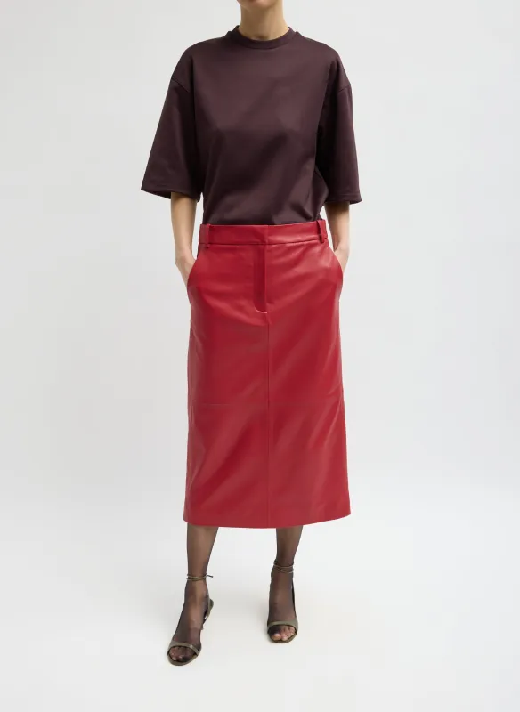 Leather Midi Trouser Skirt made by Tibi