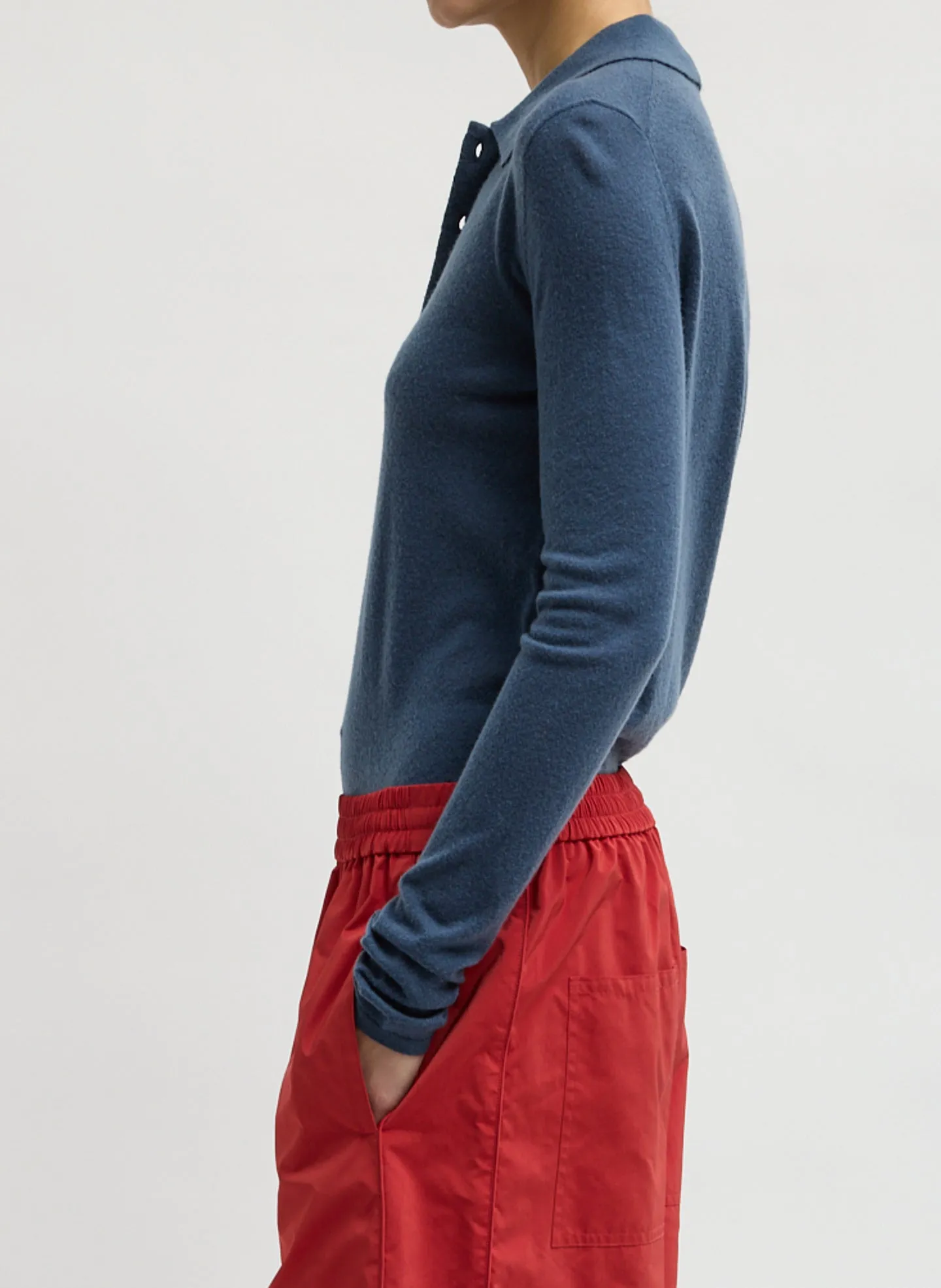 Skinlike Mercerized Wool Soft Sheer Polo sold by Tibi product image thumbnail 2
