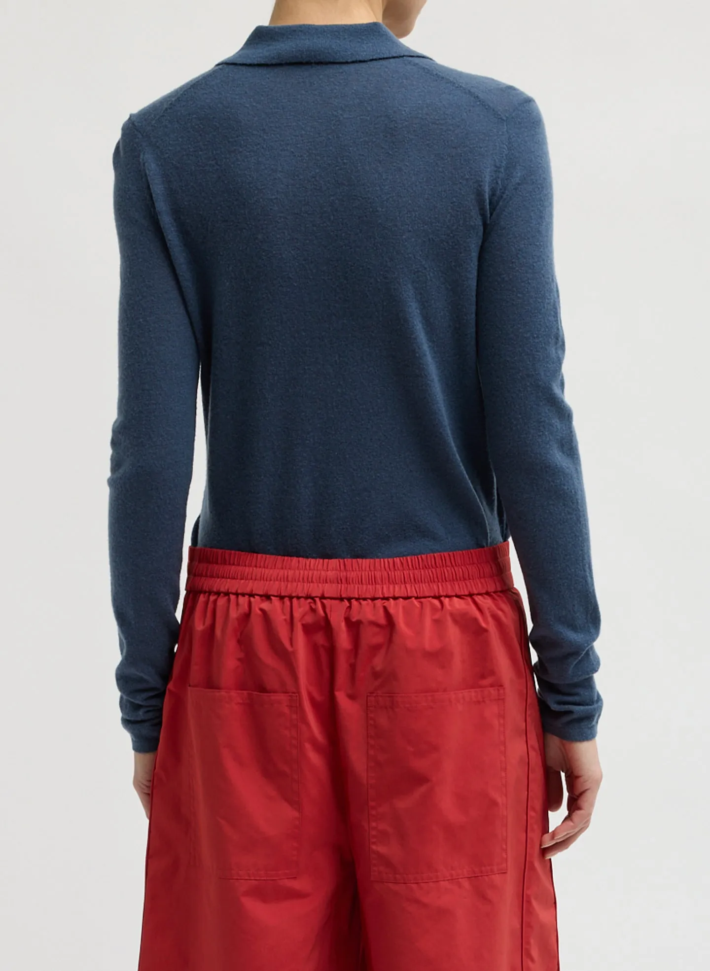 Skinlike Mercerized Wool Soft Sheer Polo sold by Tibi product image thumbnail 3