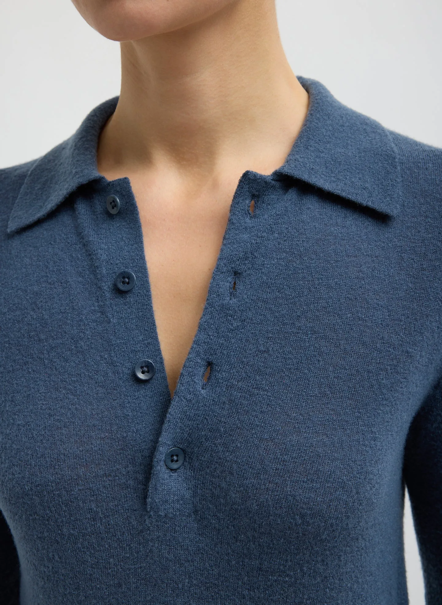 Skinlike Mercerized Wool Soft Sheer Polo sold by Tibi product image thumbnail 5