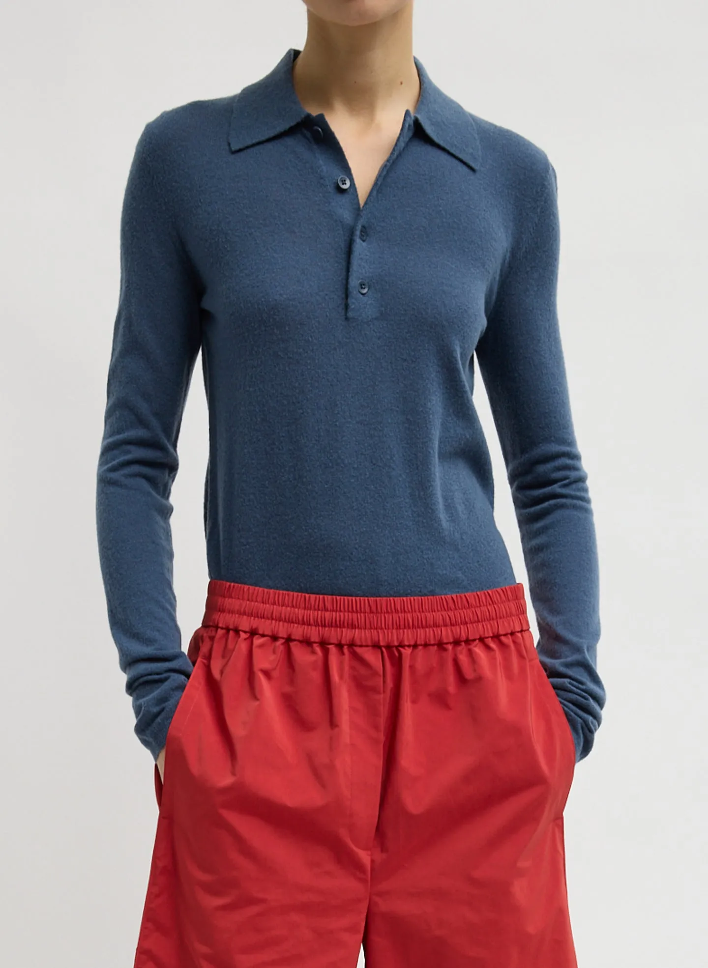 Skinlike Mercerized Wool Soft Sheer Polo sold by Tibi