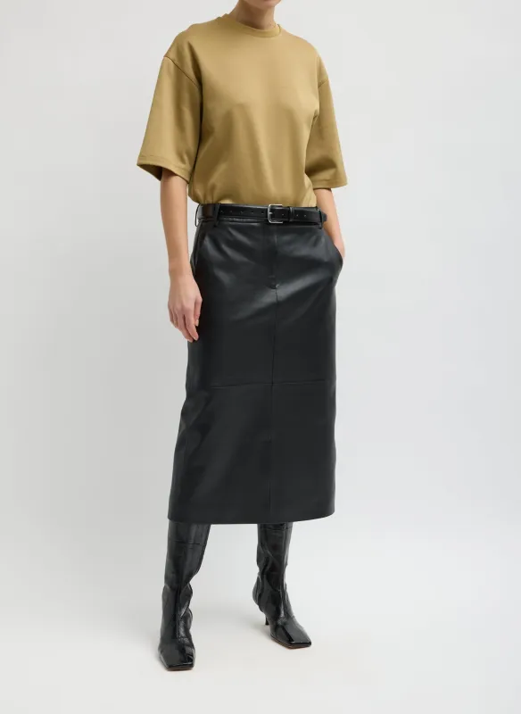 Leather Midi Trouser Skirt made by Tibi