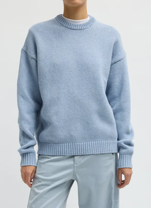Cotton Wool Crewneck Easy Pullover made by Tibi