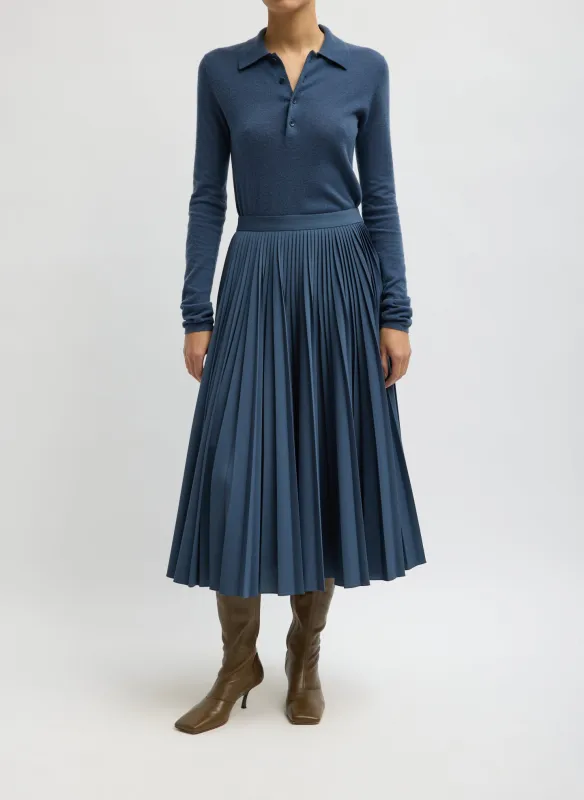 Tropical Wool Pleating Sunray Skirt made by Tibi