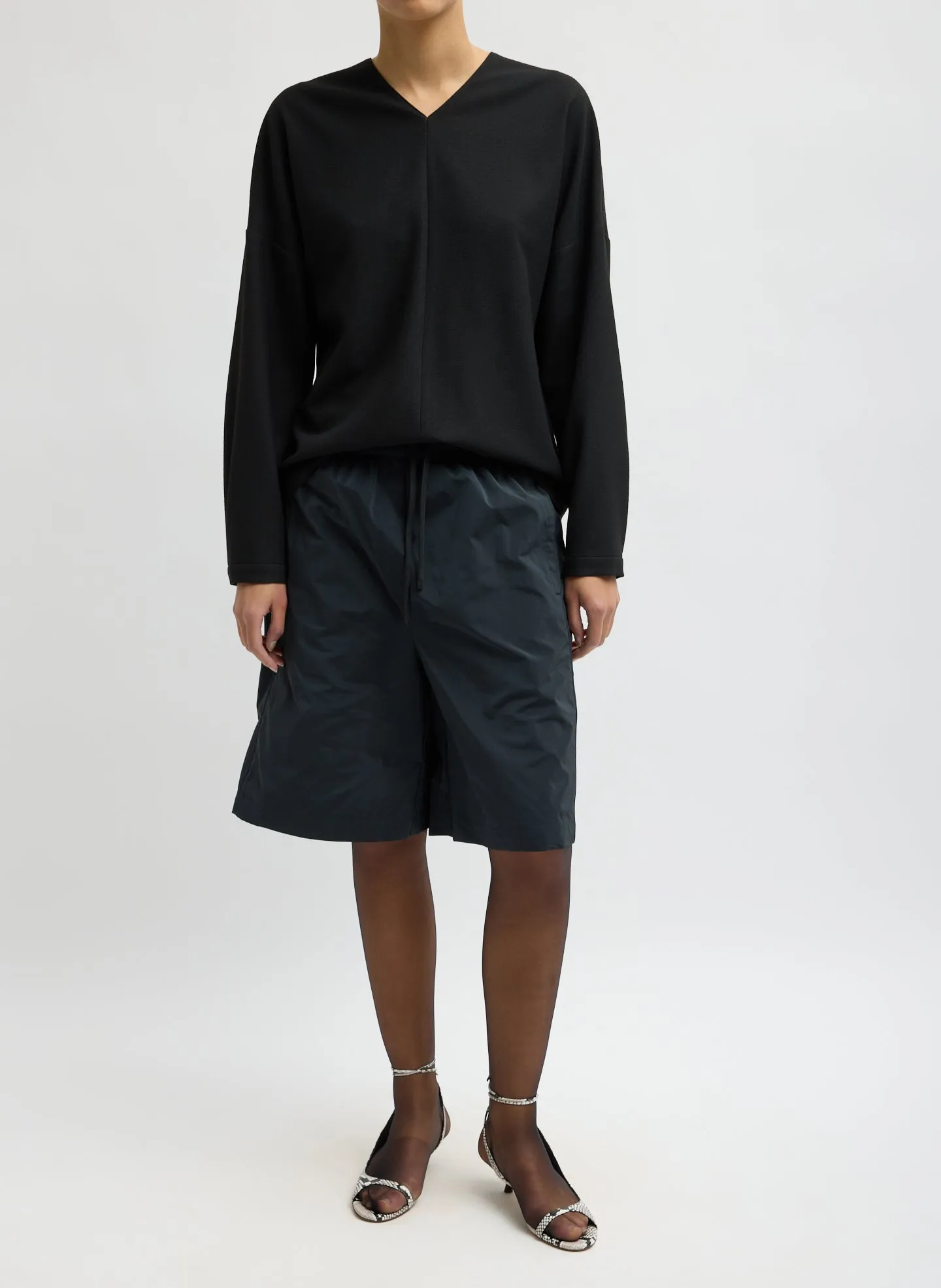 Mica Crepe V-Neck Top sold by Tibi product image thumbnail 4