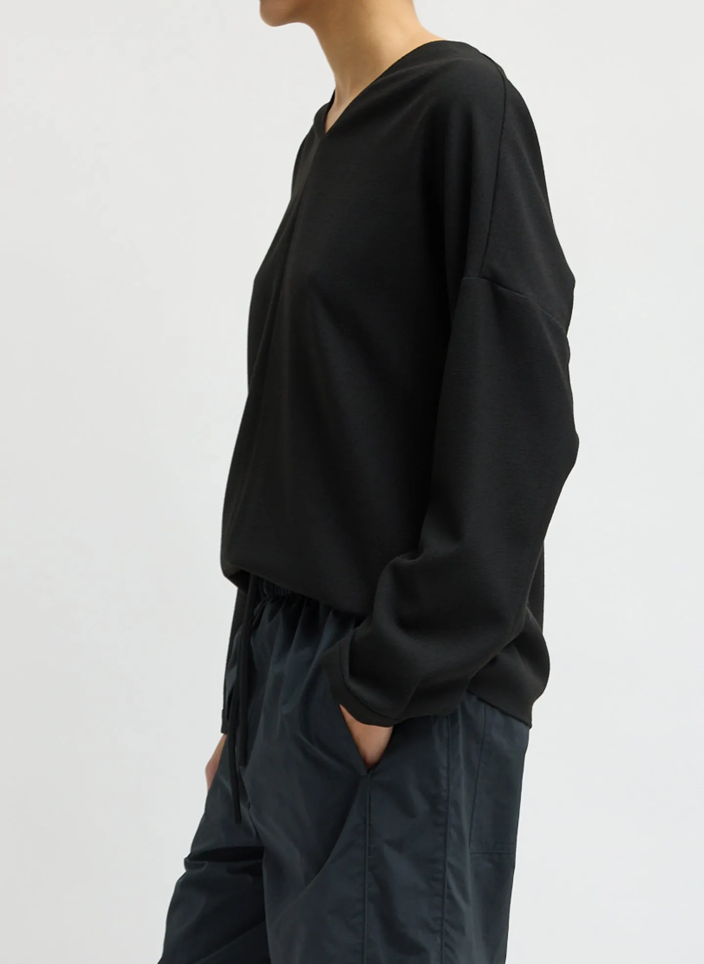Mica Crepe V-Neck Top sold by Tibi product image thumbnail 2