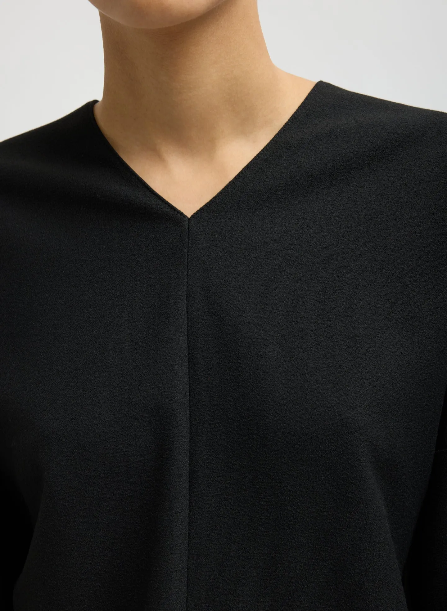 Mica Crepe V-Neck Top sold by Tibi product image thumbnail 5