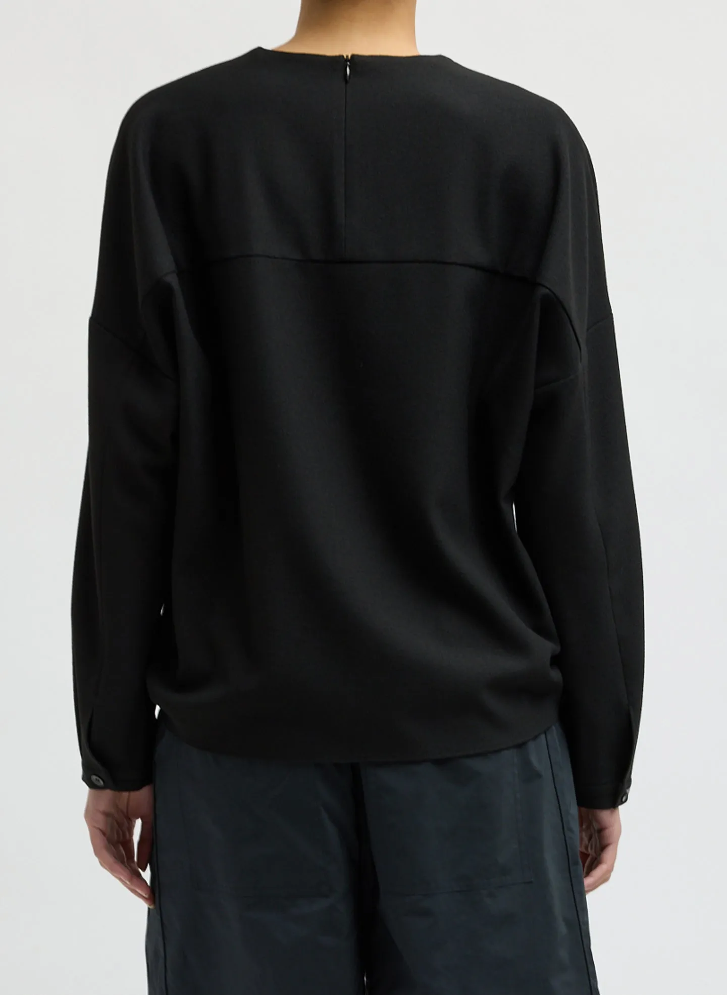 Mica Crepe V-Neck Top sold by Tibi product image thumbnail 3
