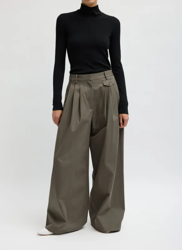 Bio Twill Triple Pleat Pant made by Tibi