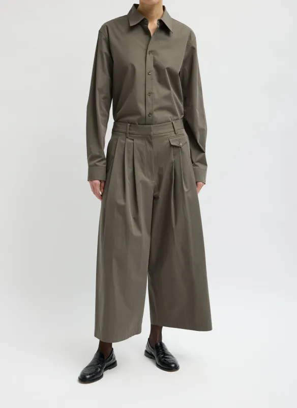 Bio Twill Triple Pleat Cropped Pant made by Tibi