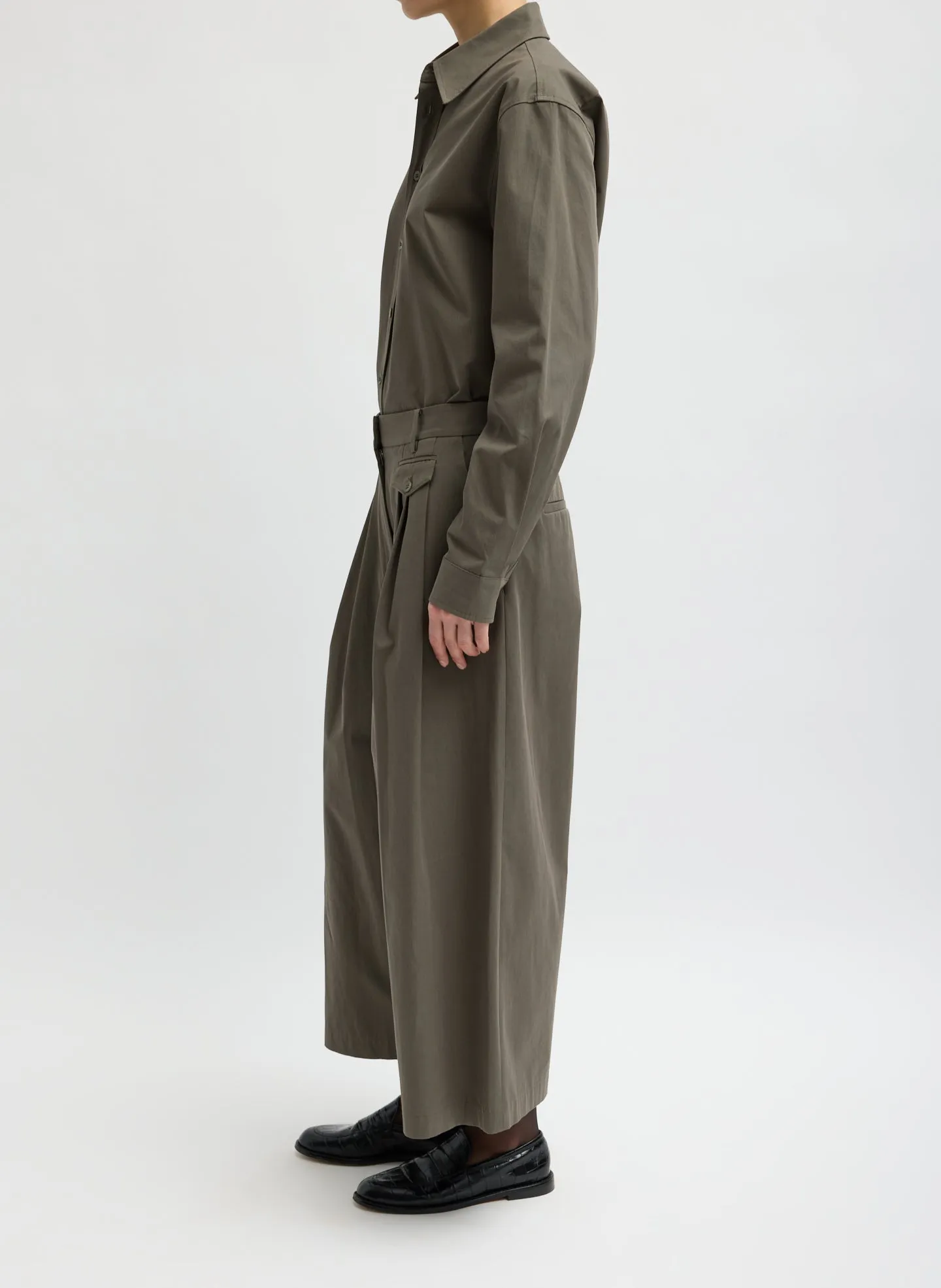 Bio Twill Triple Pleat Cropped Pant sold by Tibi product image thumbnail 2