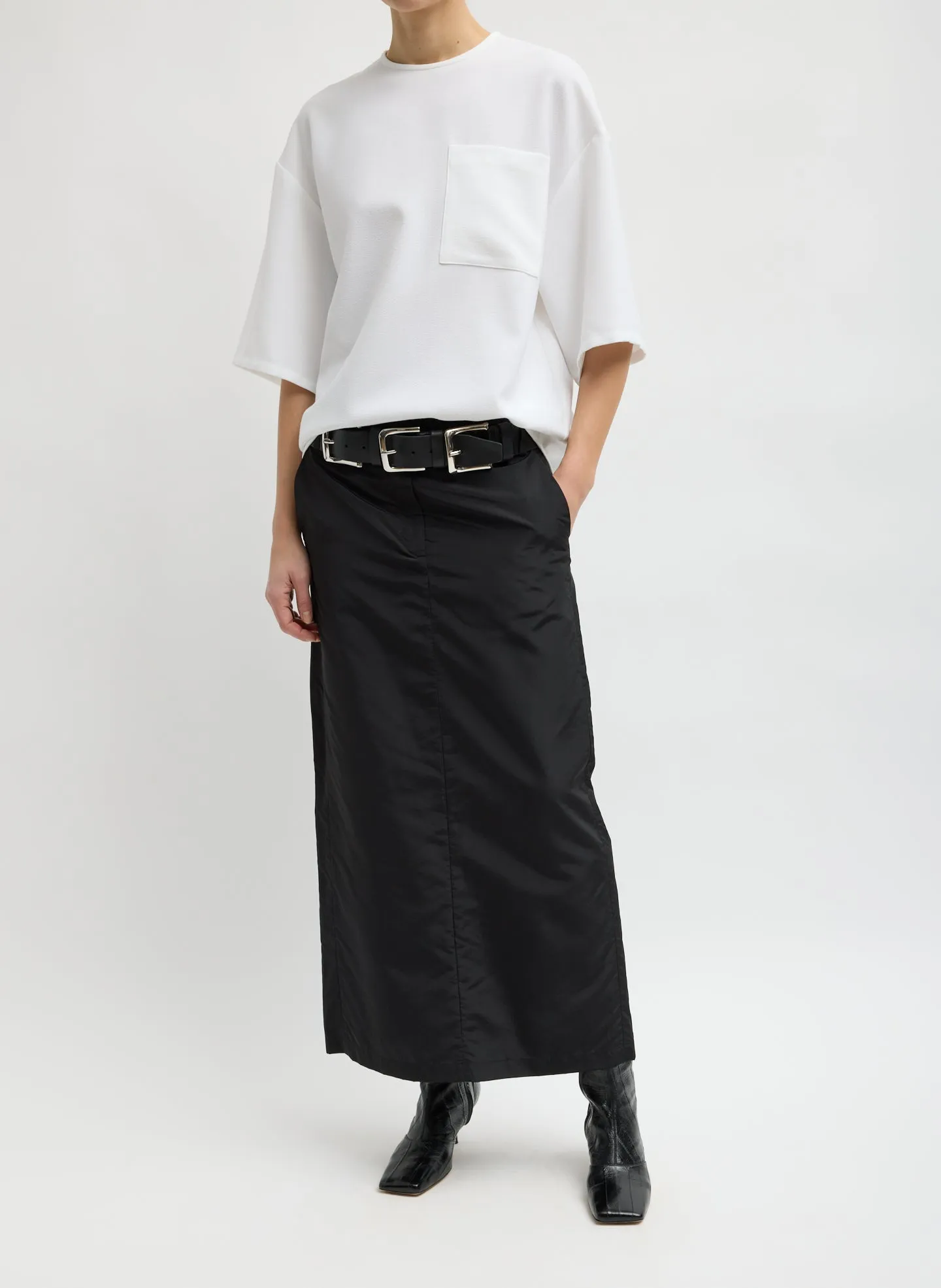 Mica Crepe Easy T-Shirt sold by Tibi product image thumbnail 4