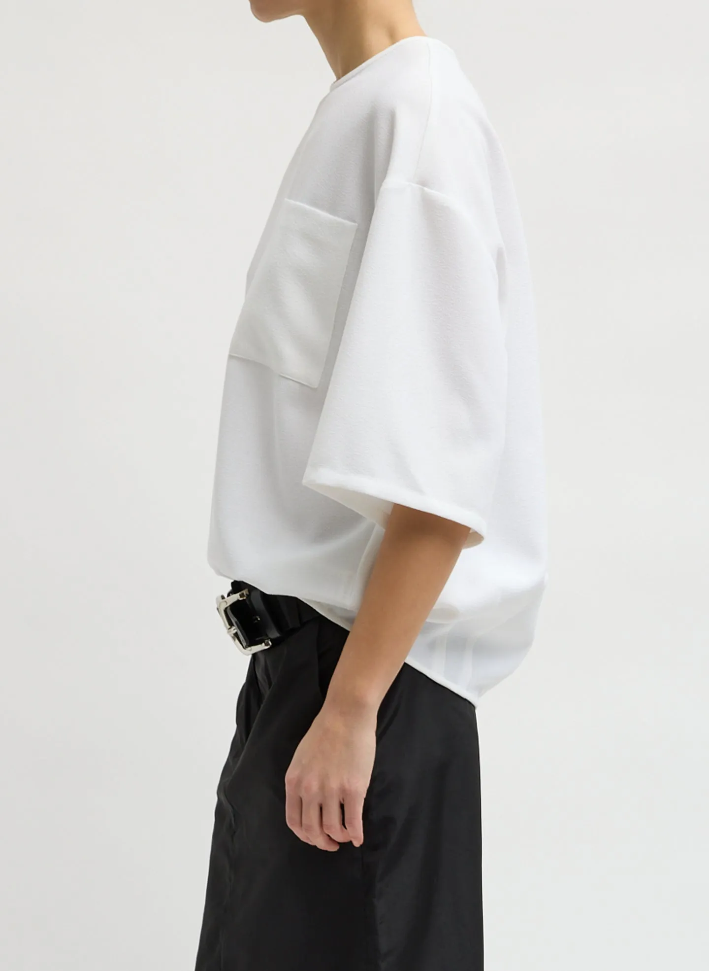 Mica Crepe Easy T-Shirt sold by Tibi product image thumbnail 2