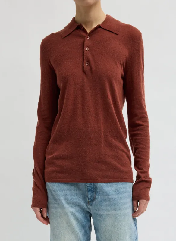 Skinlike Mercerized Wool Soft Sheer Polo made by Tibi