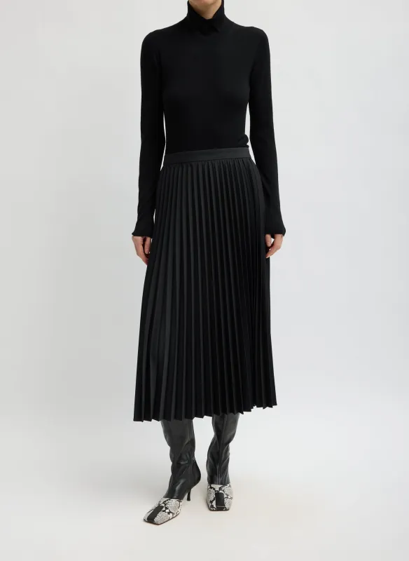 Tropical Wool Pleating Sunray Skirt made by Tibi