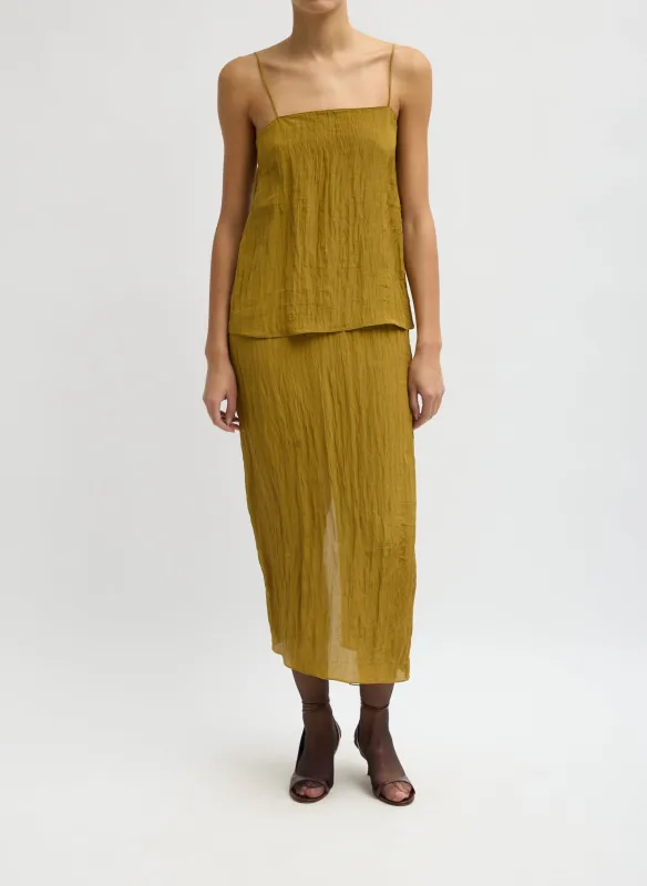 The Crinkle Slip Skirt made by Tibi