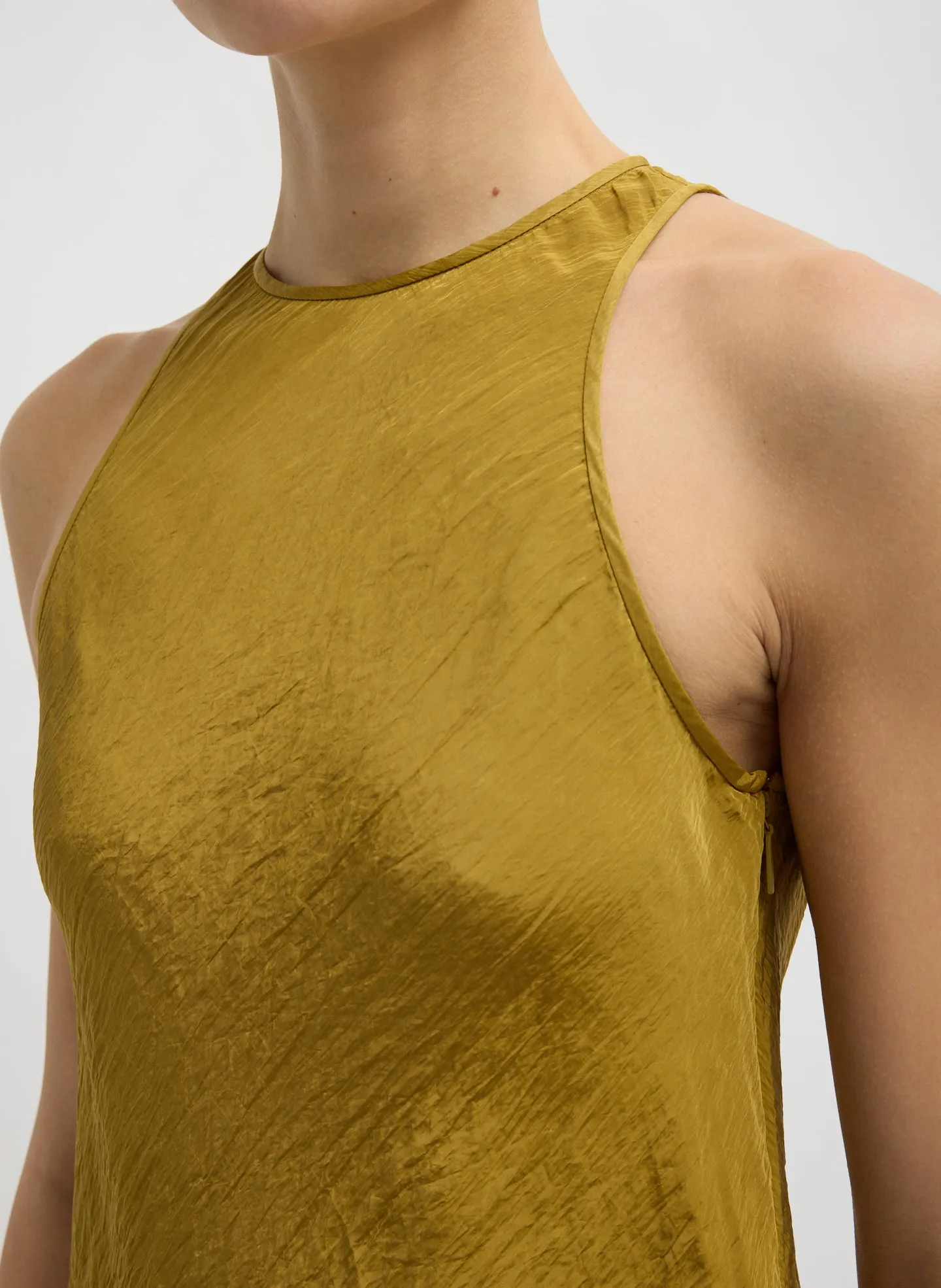 The Crinkle Slip Midi Bias Dress sold by Tibi product image thumbnail 5