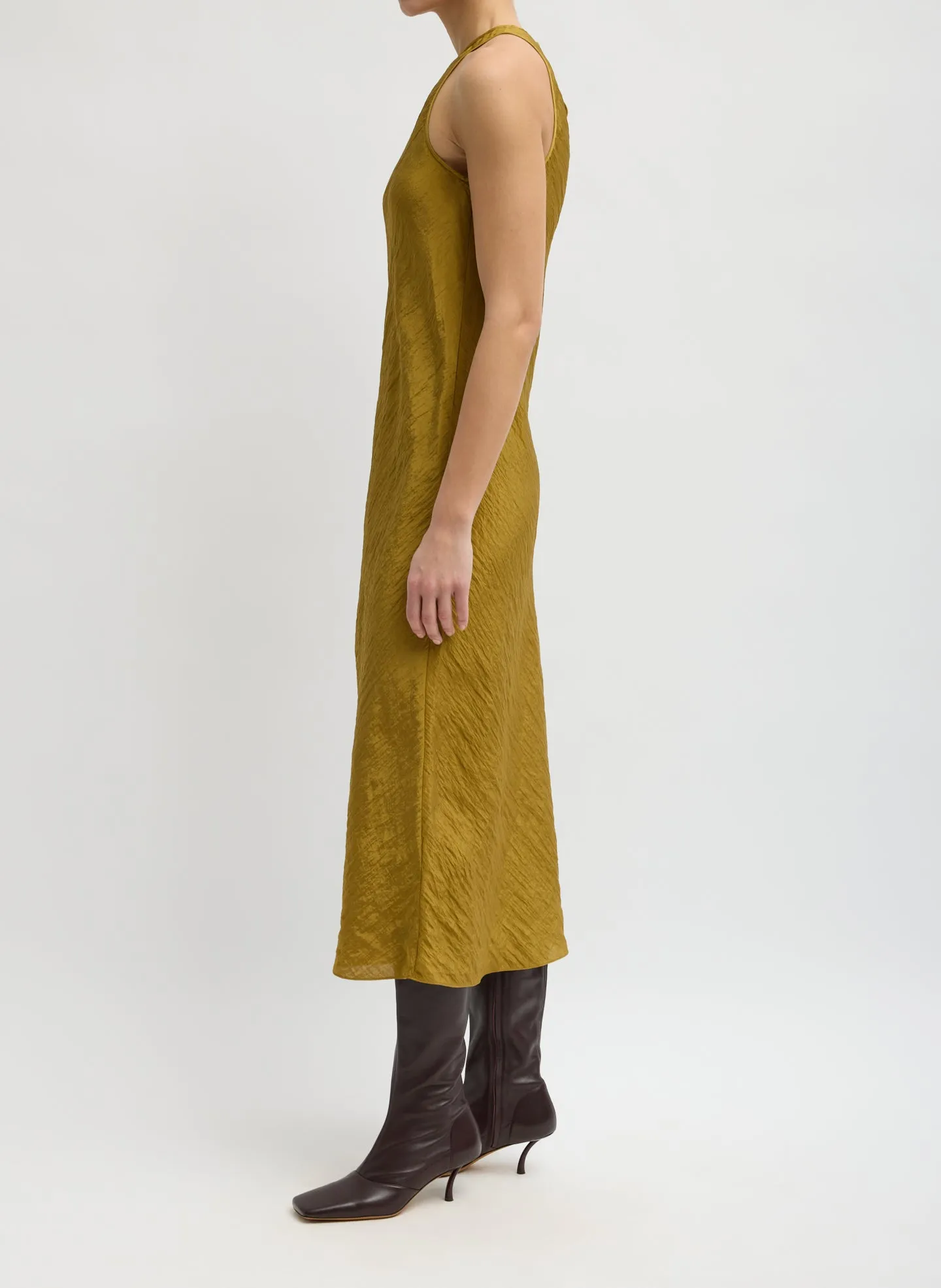 The Crinkle Slip Midi Bias Dress sold by Tibi product image thumbnail 3