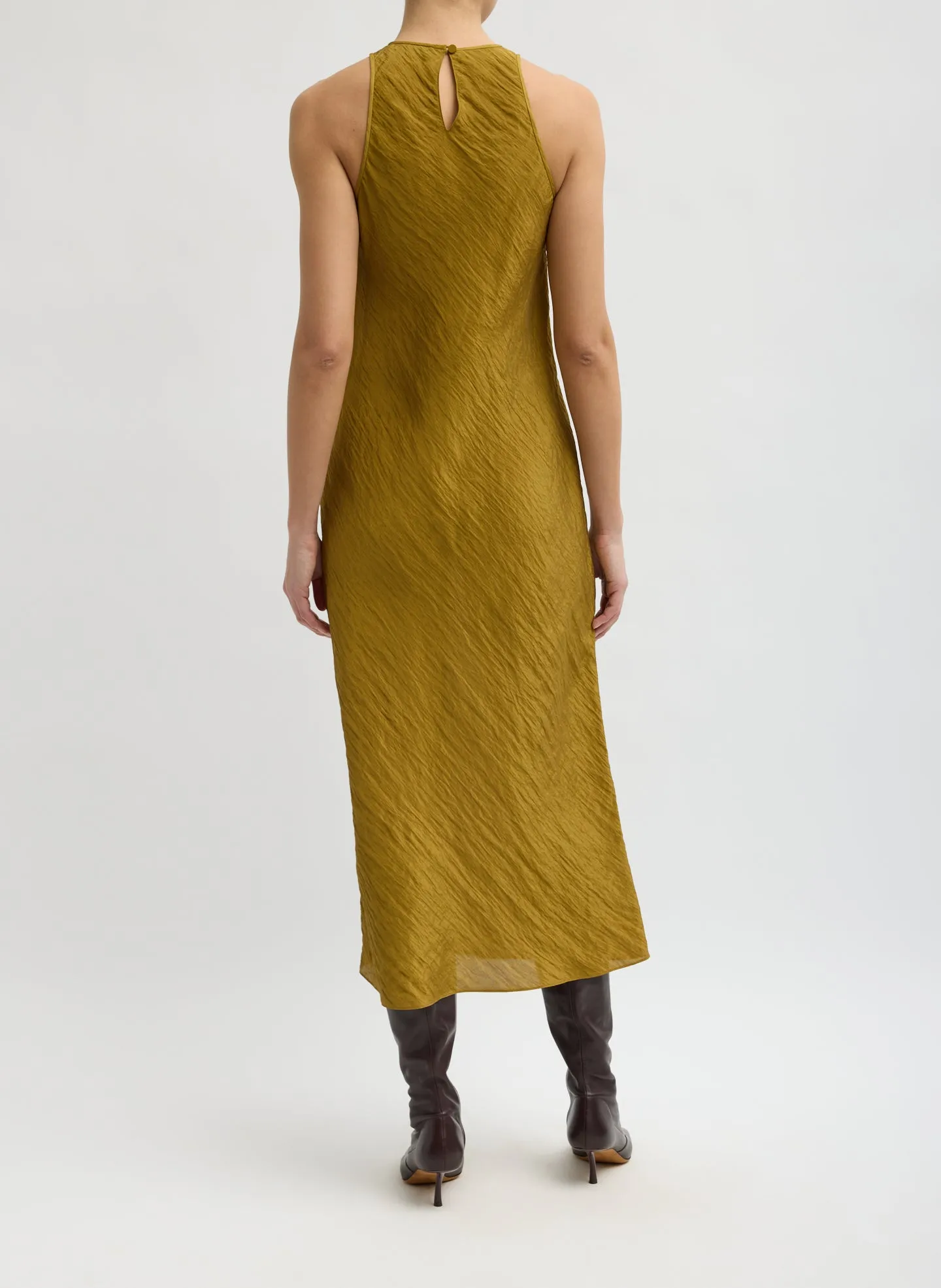 The Crinkle Slip Midi Bias Dress sold by Tibi product image thumbnail 4