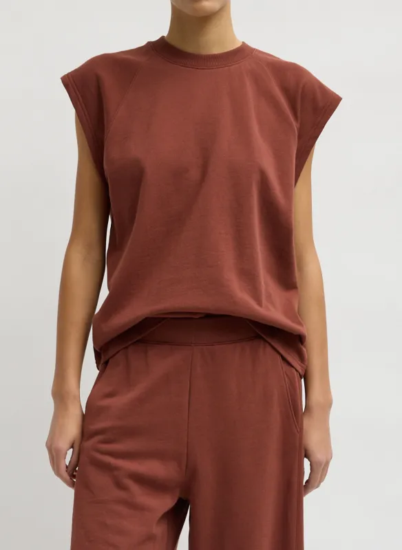 Light Weight Sweatshirting Sleeveless Easy Top made by Tibi
