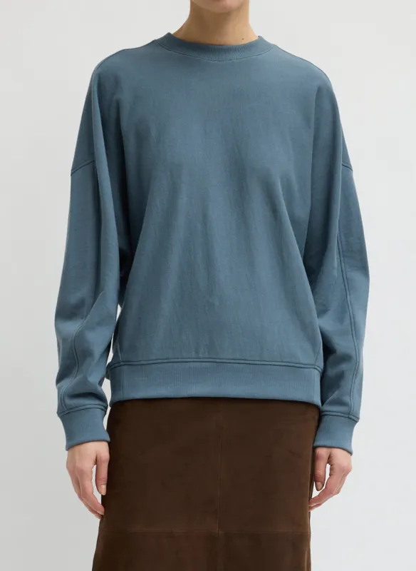 Light Weight Sweatshirting Crewneck Sweatshirt made by Tibi