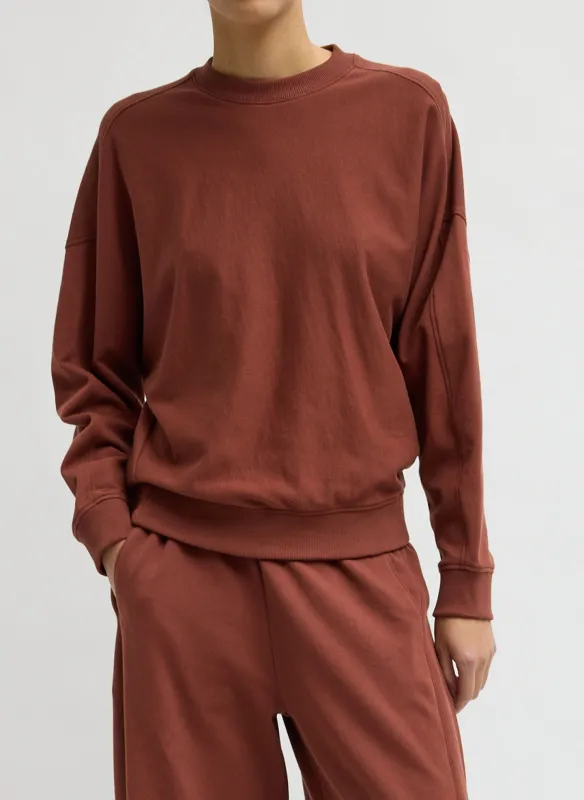 Light Weight Sweatshirting Crewneck Sweatshirt made by Tibi