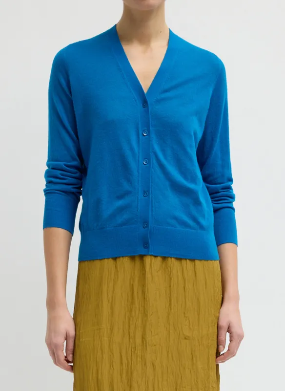 Skinlike Mercerized Wool V-Neck Shrunken Cardigan made by Tibi