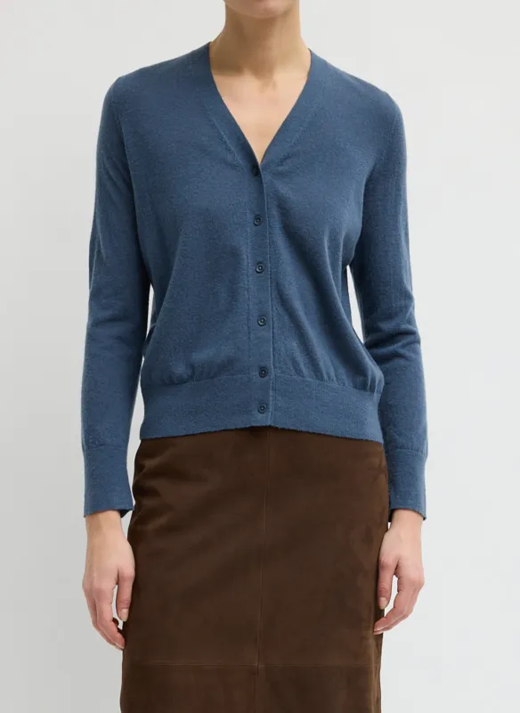 Skinlike Mercerized Wool V-Neck Shrunken Cardigan made by Tibi