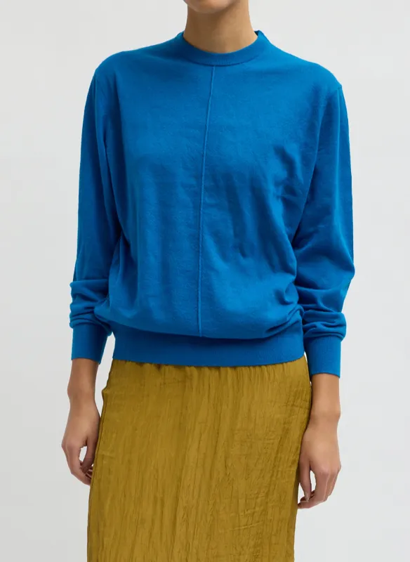 Skinlike Mercerized Wool Crewneck Pullover made by Tibi