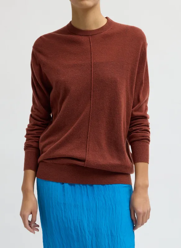 Skinlike Mercerized Wool Crewneck Pullover made by Tibi